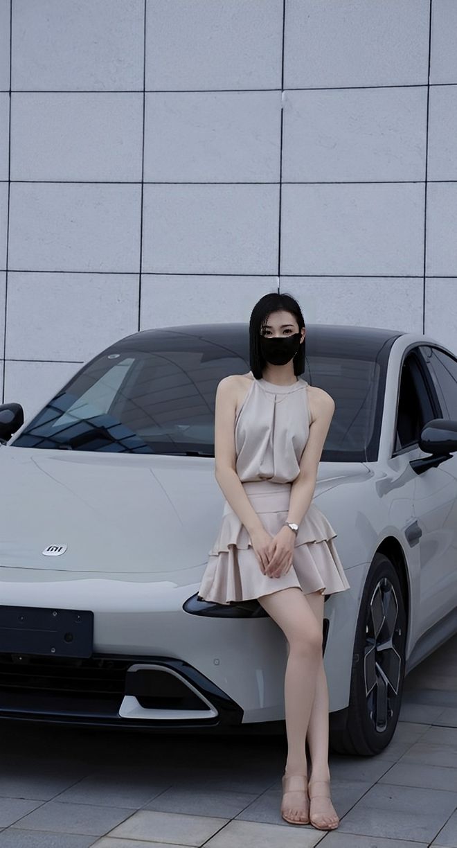 女车主质量都这么高的吗？仙女也就长这样吧j9九游真人游戏第一平台小米SU7的美(图9)